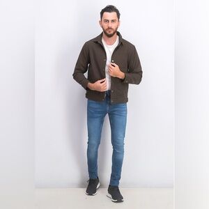 Alesbury‎ Men’s Regular Fit Plain Longsleeves Arlo Work Jacket in Olive.